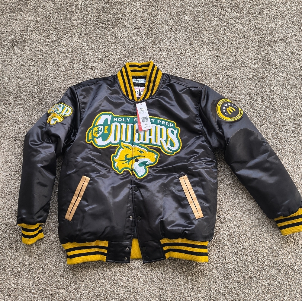 Unisex Anthony Edwards Holy Spirit Prep Cougars satin jacket Size XL